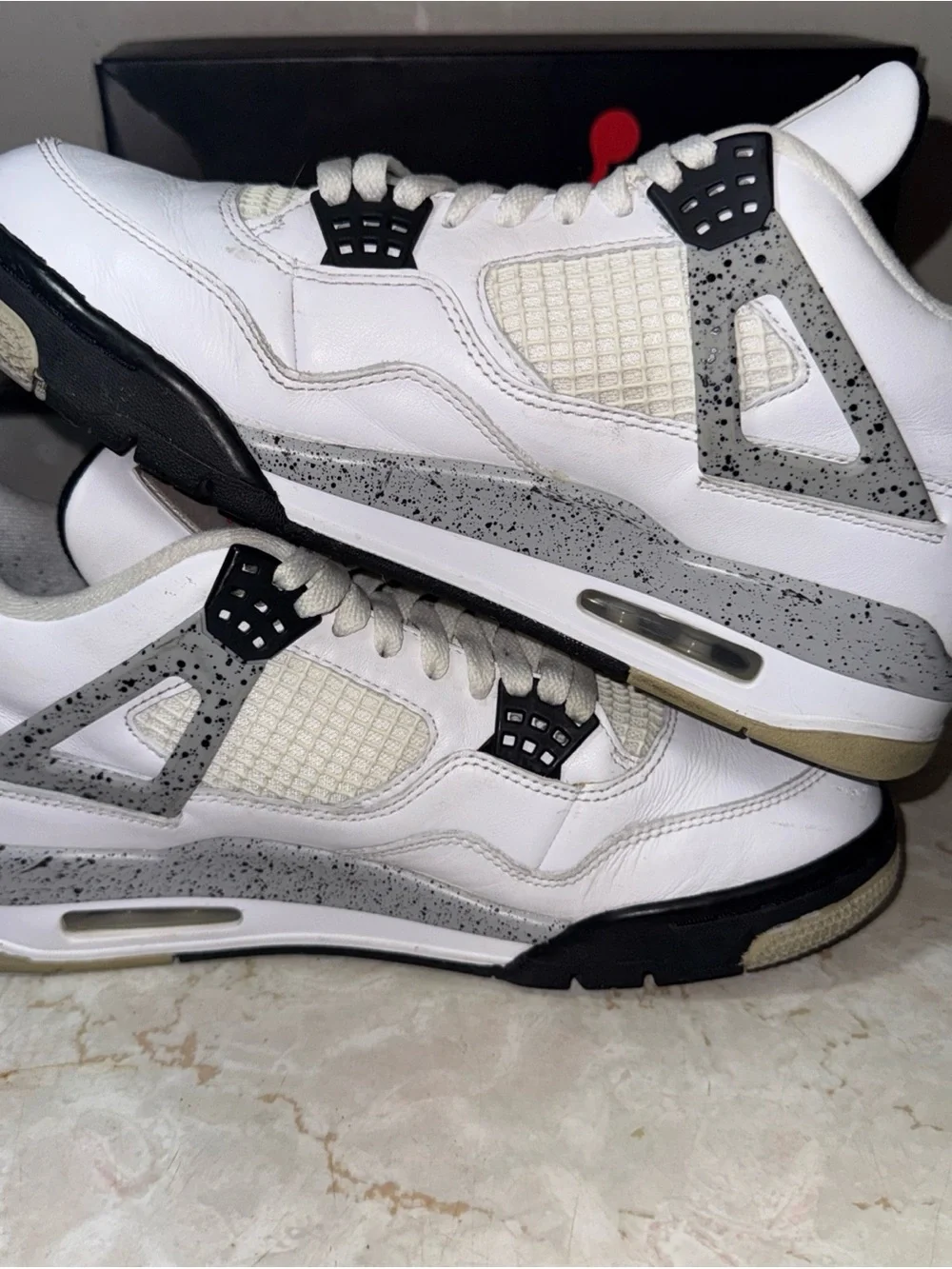 VNDS NEW IN BOX Air Size 10 Jordan 4 Retro OG White Cement Grey 2016